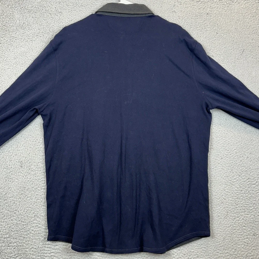 NEW Banana Republic Shirt Mens XL Grey Navy Colorblock Button Up Long Sleeve